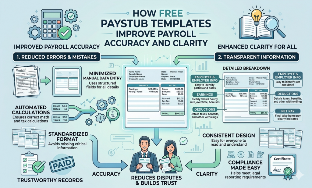 How Free Paystub Templates Improve Payroll Accuracy and Clarity